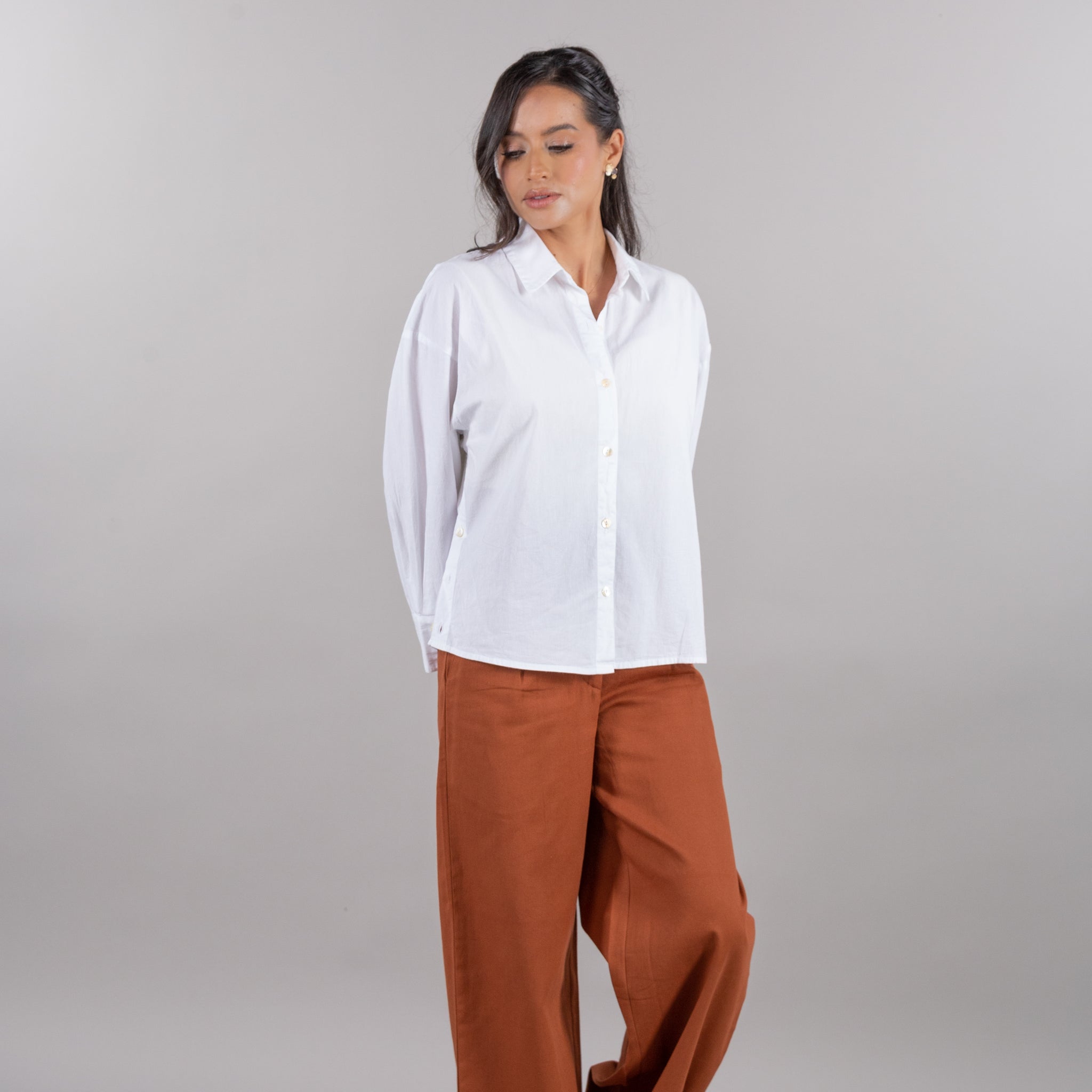 Terra Poplin Shirt - White