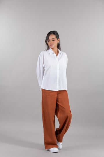 Terra Poplin Shirt - White